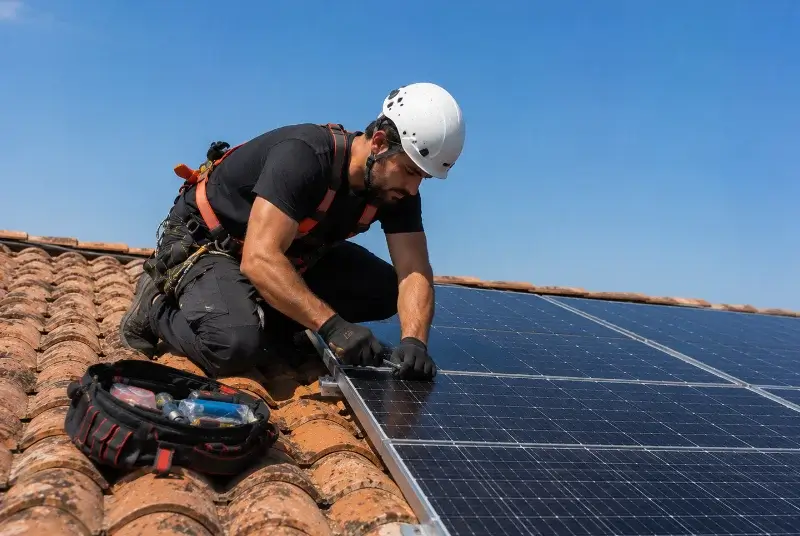Maintenance et monitoring de panneaux solaires à Barbâtre